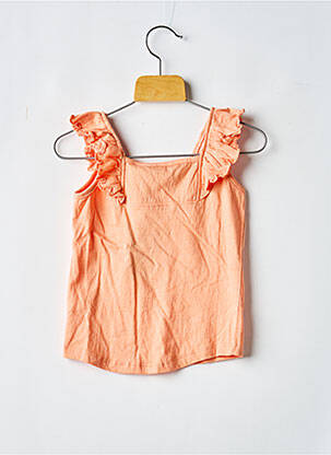 Top col carré fines bretelles orange LEVV LABEL fille
