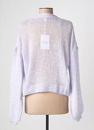 Gilet manches longues resserrée sur le bas violet ONLY femme