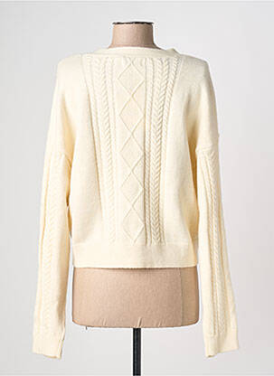 Gilet manches longues resserrée sur le bas beige ONLY femme