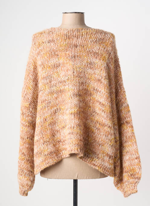 Gilet manches longues stretch marron ONLY femme
