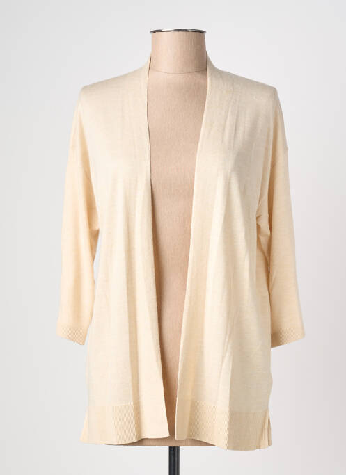 Gilet manches longues beige GRACE & MILA femme