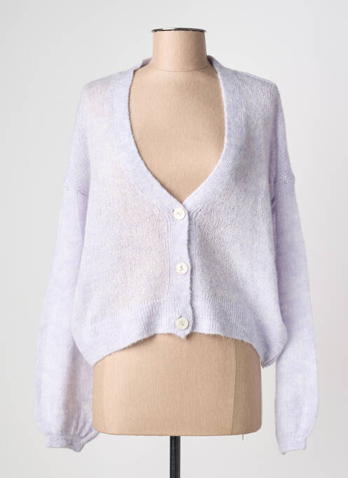 Gilet manches longues violet ONLY femme