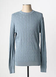 Pull maille torsadée manches longues bleu ONLY & SONS homme