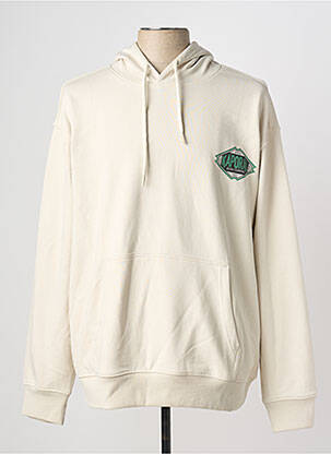 Sweat-shirt à capuche poches manches longues beige KAPORAL homme