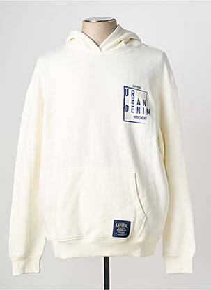 Sweat-shirt à capuche poches manches longues beige KAPORAL homme