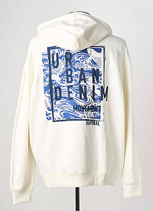 Sweat-shirt à capuche poches manches longues beige KAPORAL homme