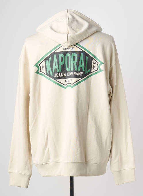 Sweat-shirt à capuche poches manches longues beige KAPORAL homme