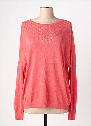 Pull col rond manches longues rouge GRACE & MILA femme