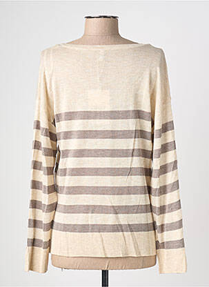 Pull tissage chiné manches longues beige ONLY femme