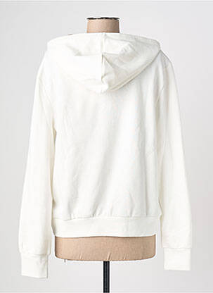 Sweat-shirt à capuche stretch manches longues blanc ONLY femme