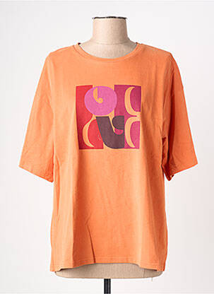 T-shirt sérigraphie manches courtes orange GRACE & MILA femme