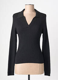 Pull maille souple et aérée manches longues noir ONLY femme