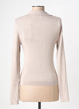 Pull maille souple et aérée manches longues marron ONLY femme