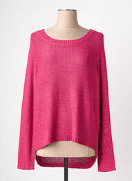 Pull stretch manches longues rose ONLY femme