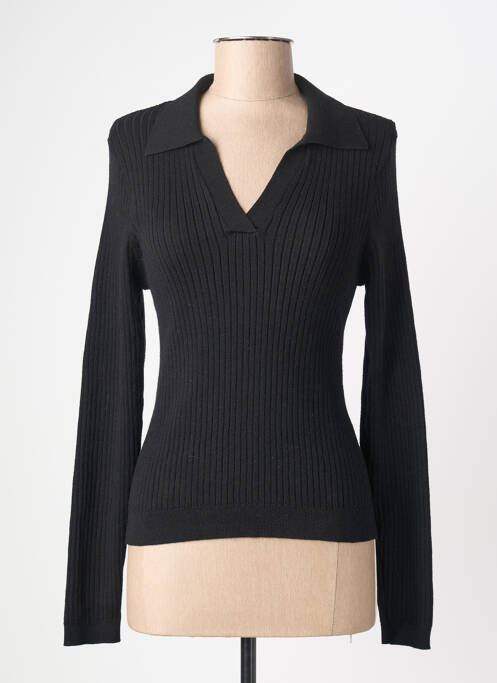 Pull maille souple et aérée manches longues noir ONLY femme