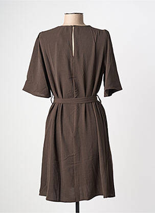 Robe courte manches courtes manches courtes marron GRACE & MILA femme