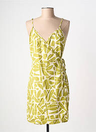 Robe courte tissage crêpe fines bretelles vert ONLY femme