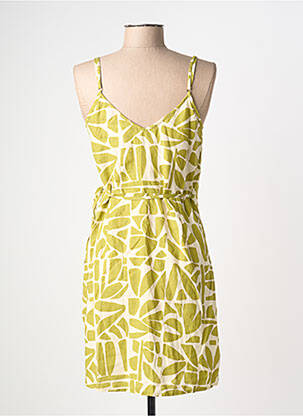 Robe courte tissage crêpe fines bretelles vert ONLY femme