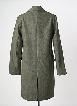 Manteau long coupe cintrée sans capuche vert ONLY femme