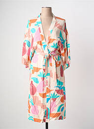 Veste kimono col v beige GRACE & MILA femme