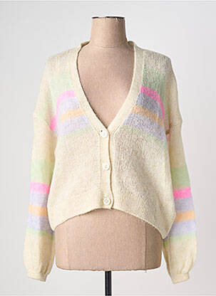 Gilet manches longues beige ONLY femme