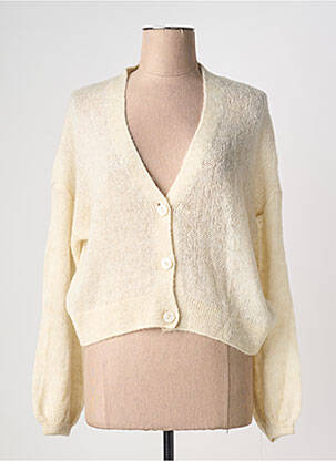 Gilet manches longues beige ONLY femme