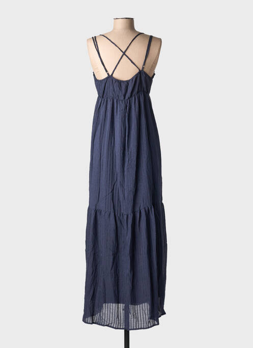 Robe longue manches bretelles ajustables fines bretelles bleu GRACE & MILA femme