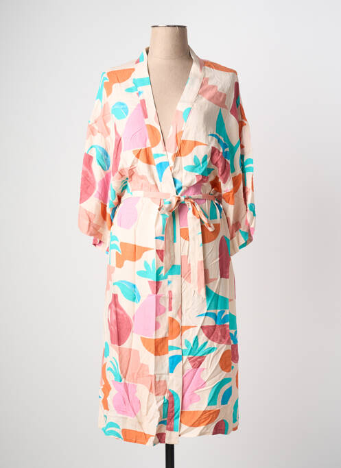 Veste kimono col v beige GRACE & MILA femme