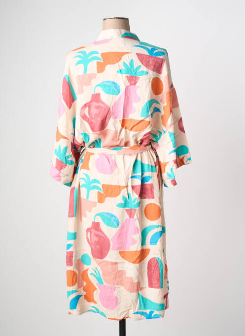 Veste kimono col v beige GRACE & MILA femme