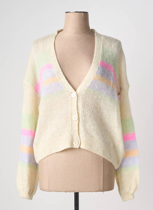 Gilet manches longues beige ONLY femme