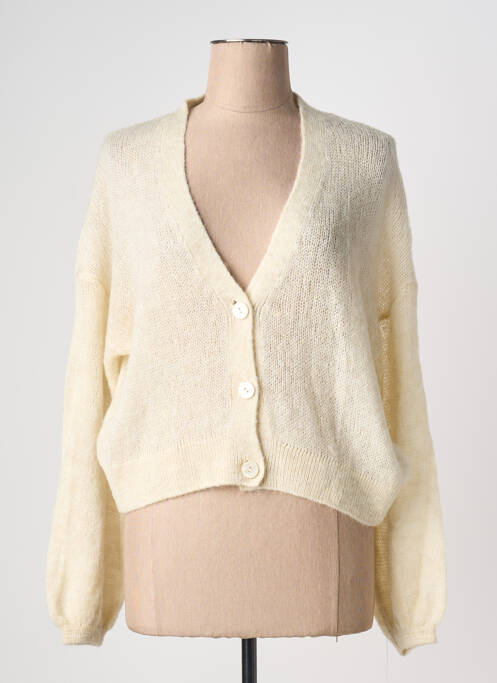 Gilet manches longues beige ONLY femme