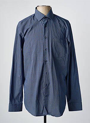 Chemise manches longues imprimé fantaisie bleu SEIDEN STICKER homme