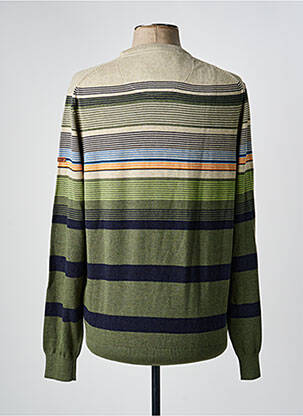 Pull col rond manches longues vert REDMOND homme