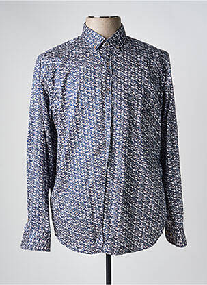 Chemise manches longues imprimé fantaisie bleu DARIO BELTRAN homme