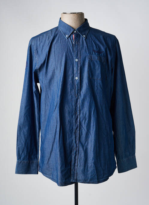 Chemise manches longues bleu LA SQUADRA homme