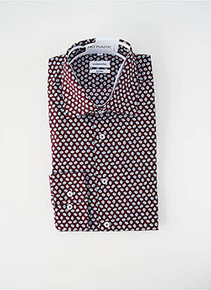 Chemise manches longues imprimé fantaisie marron SEIDEN STICKER homme