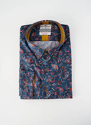 Chemise manches longues imprimé fantaisie bleu DARIO BELTRAN homme