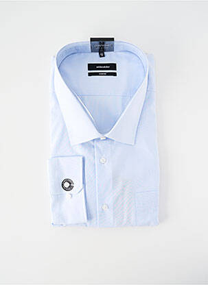 Chemise manches longues coupe droite bleu SEIDEN STICKER homme