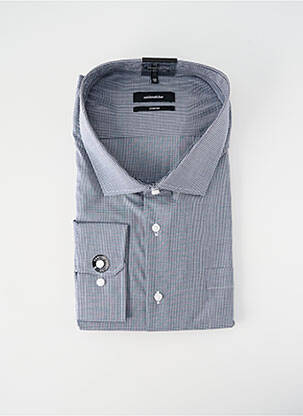 Chemise manches longues coupe droite noir SEIDEN STICKER homme
