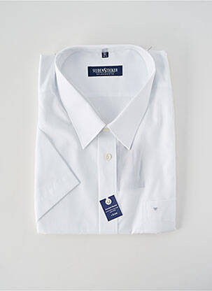 Chemise manches courtes coupe droite blanc SEIDEN STICKER homme