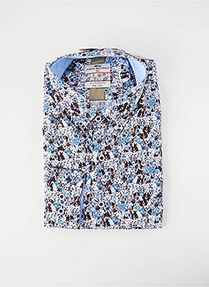 Chemise manches longues coupe droite bleu DARIO BELTRAN homme