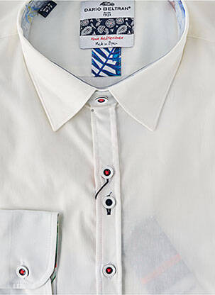 Chemise manches longues coupe droite blanc DARIO BELTRAN homme