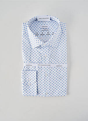 Chemise manches longues blanc SEIDEN STICKER homme