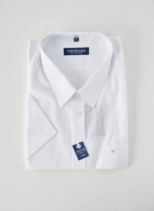 Chemise manches courtes blanc SEIDEN STICKER homme