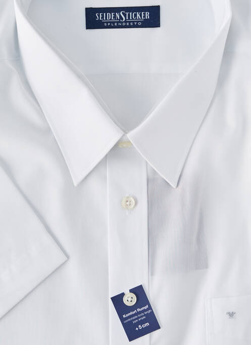 Chemise manches courtes blanc SEIDEN STICKER homme