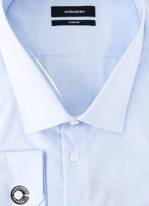 Chemise manches longues bleu SEIDEN STICKER homme