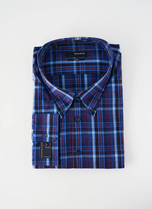 Chemise manches longues bleu SEIDEN STICKER homme