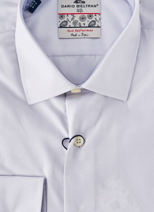 Chemise manches longues gris DARIO BELTRAN homme