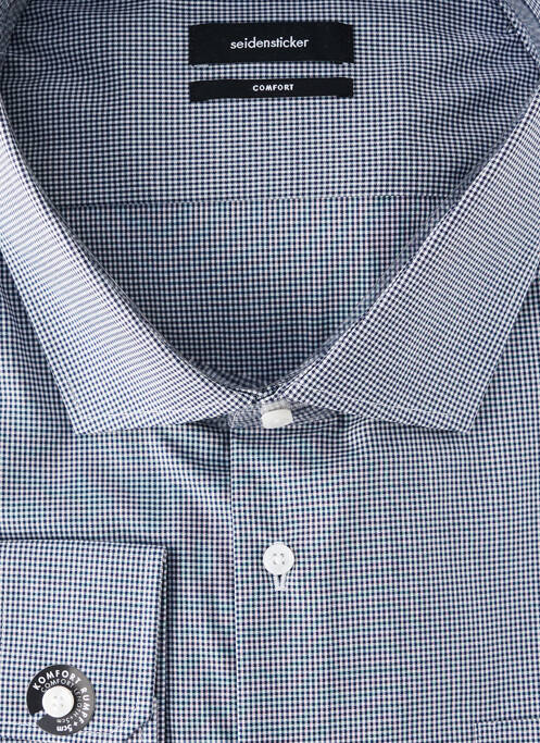 Chemise manches longues noir SEIDEN STICKER homme