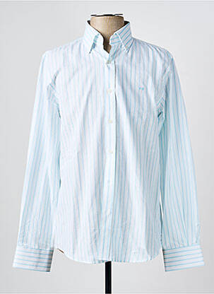 Chemise manches longues coupe droite bleu CARLOS CORDOBA homme